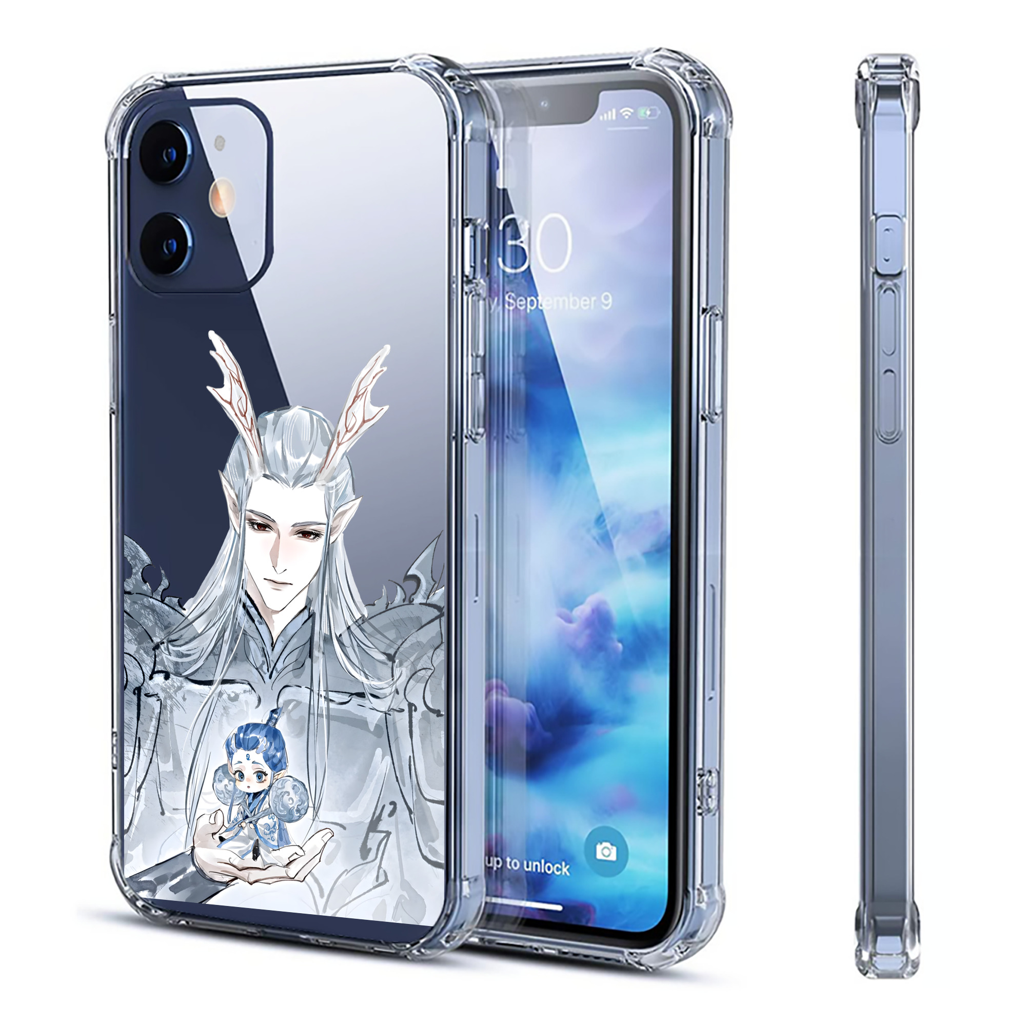 （画像用） Ne Zha 2 ナタ 魔童の大暴れ 【iPhone 12シリーズ対応】透明スマホケース（クリアソフトケース）